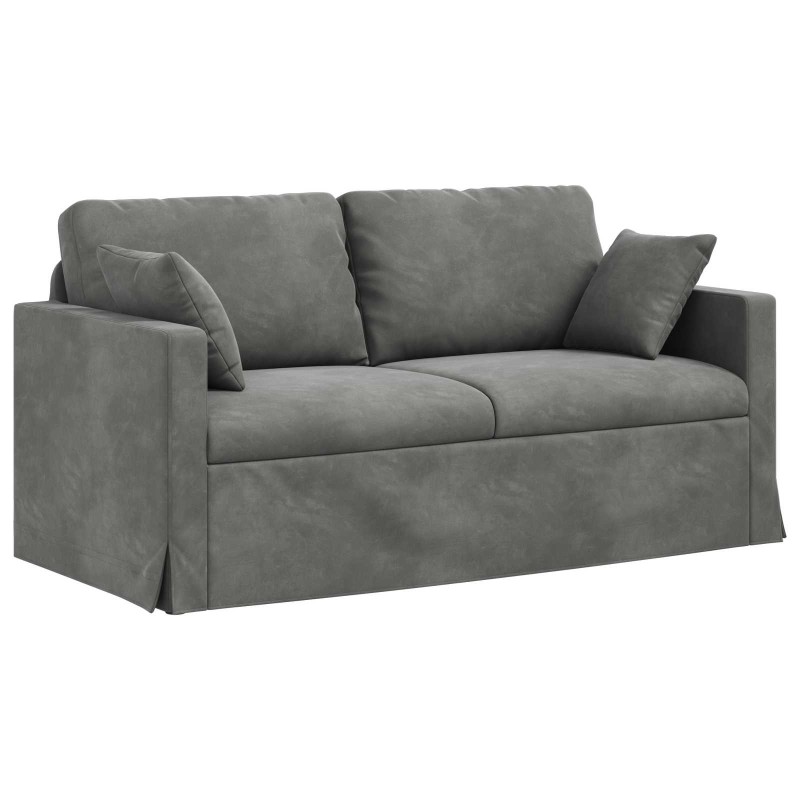 vidaXL Καναπές Σκούρο Γκρι 158 x 78 x 80 εκ Βελούδο