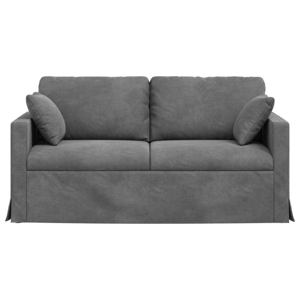 vidaXL Καναπές Σκούρο Γκρι 158 x 78 x 80 εκ Βελούδο