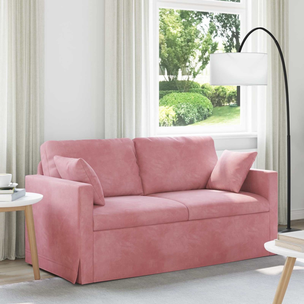 vidaXL Καναπές Ροζ 158 x 78 x 80 εκ Βελούδο