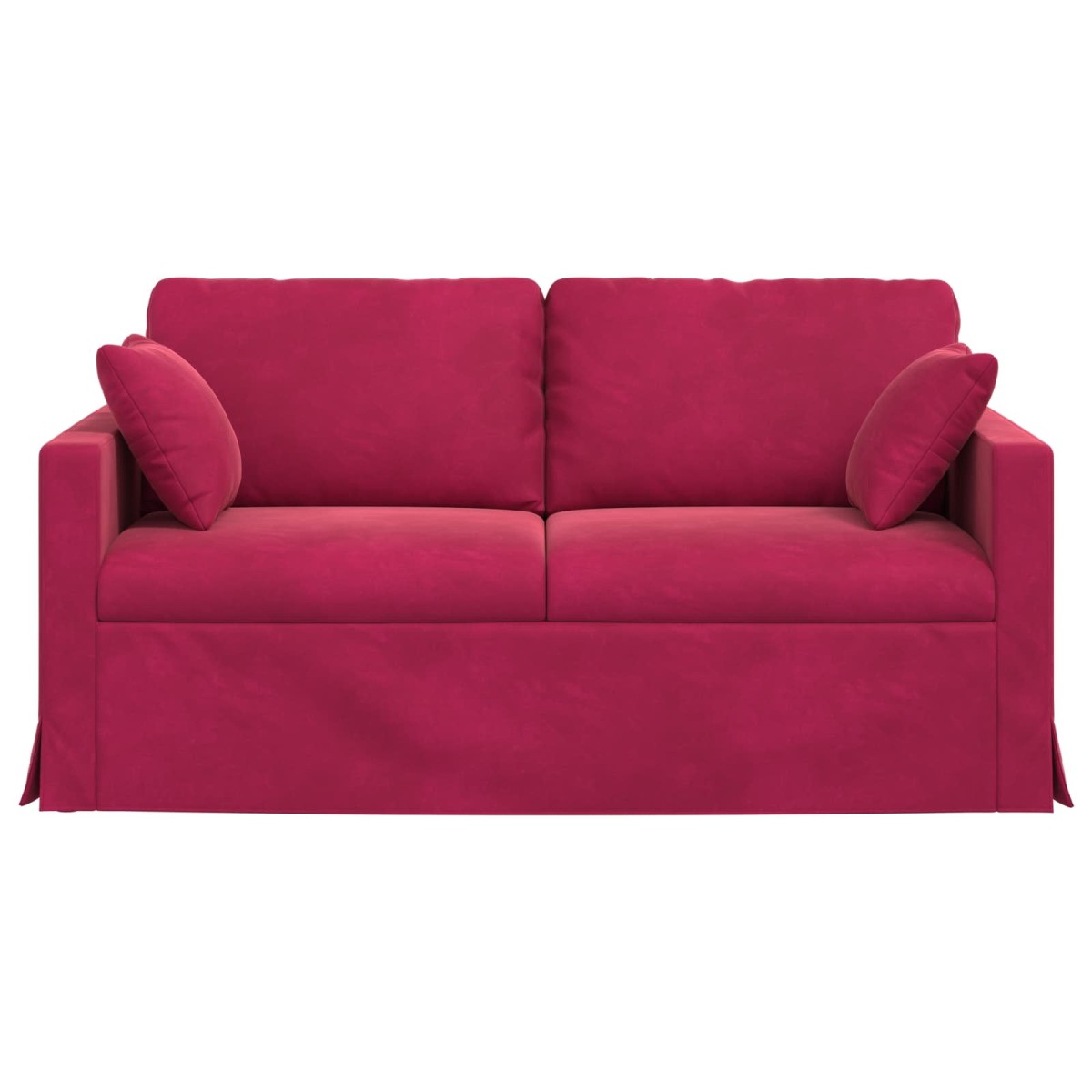 vidaXL Καναπές Κόκκινο 158 x 78 x 80 εκ Βελούδο