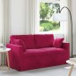 vidaXL Καναπές Κόκκινο 158 x 78 x 80 εκ Βελούδο