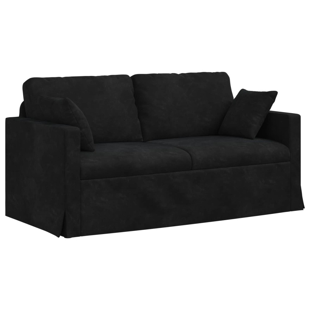 vidaXL Καναπές Μαύρο 158 x 78 x 80 εκ Βελούδο