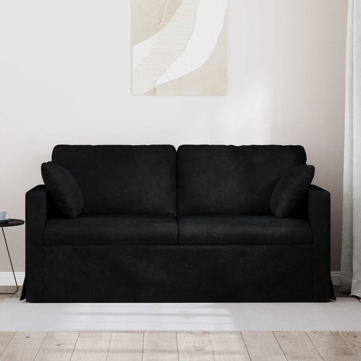vidaXL Καναπές Μαύρο 158 x 78 x 80 εκ Βελούδο