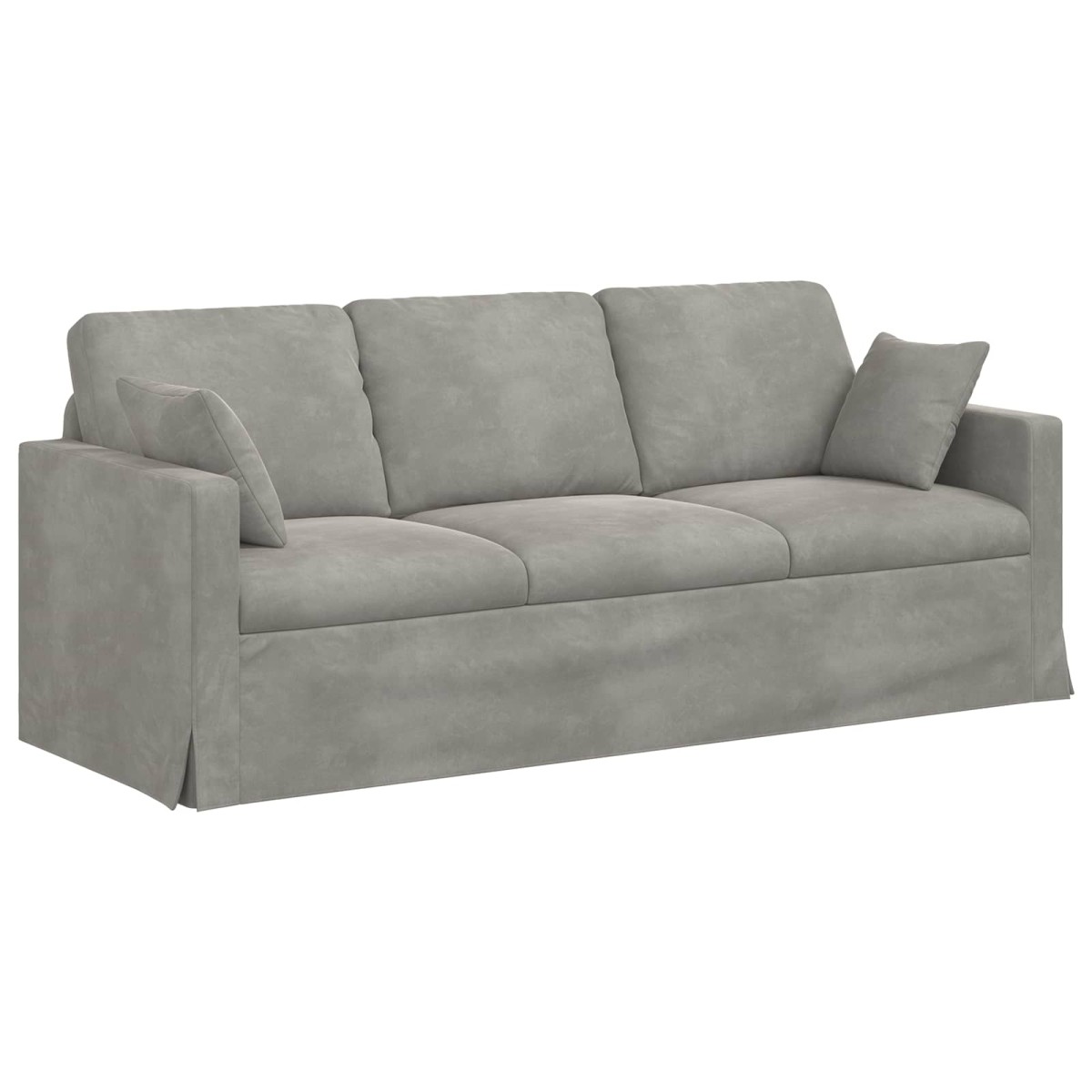 vidaXL Καναπές Ανοιχτό γκρι 198 x 78 x 80 εκ Βελούδο