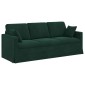 vidaXL Καναπές Σκούρο Πράσινο 198 x 78 x 80 εκ Βελούδο