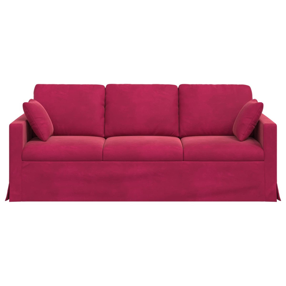vidaXL Καναπές Κόκκινο 198 x 78 x 80 εκ Βελούδο