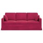 vidaXL Καναπές Κόκκινο 198 x 78 x 80 εκ Βελούδο