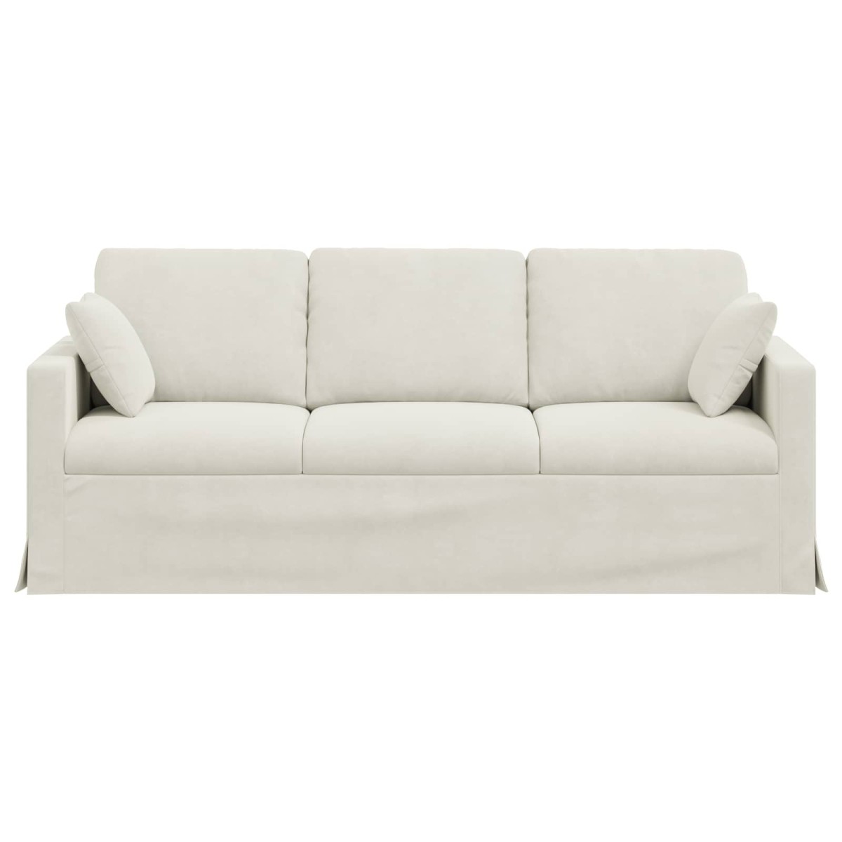 vidaXL Καναπές Κρεμ 198 x 78 x 80 εκ Βελούδο