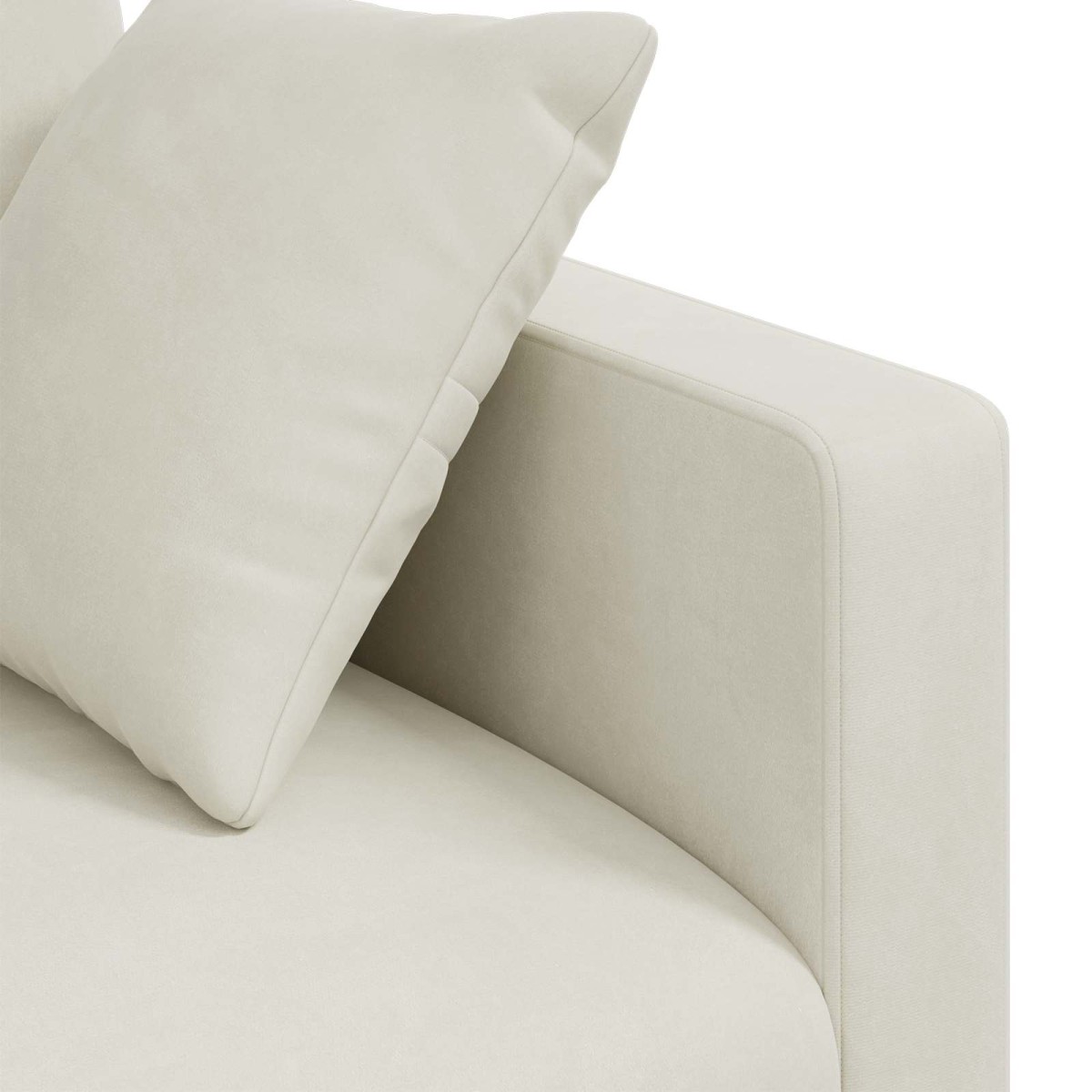 vidaXL Καναπές Κρεμ 198 x 78 x 80 εκ Βελούδο