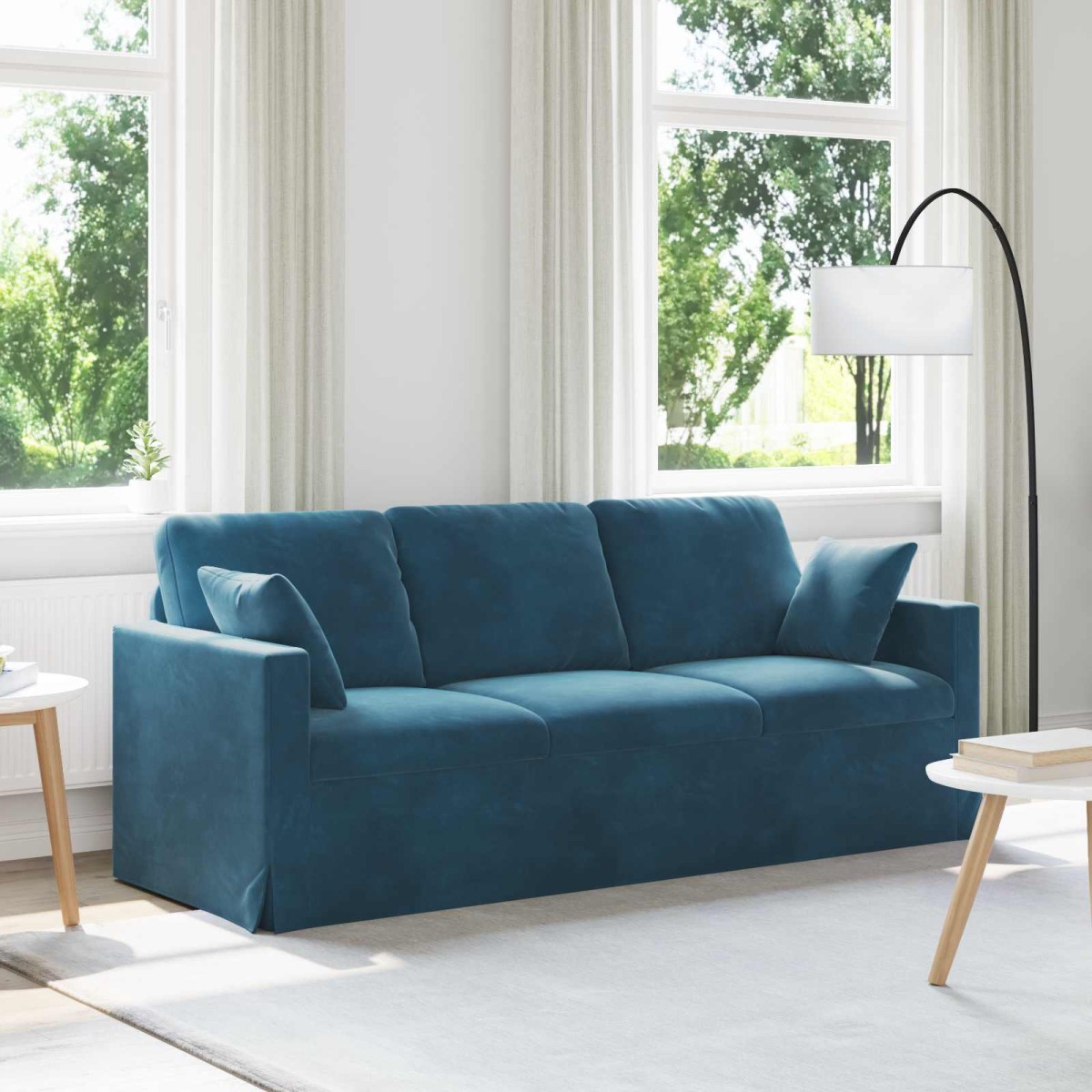 vidaXL Καναπές Μπλε 198 x 78 x 80 εκ Βελούδο