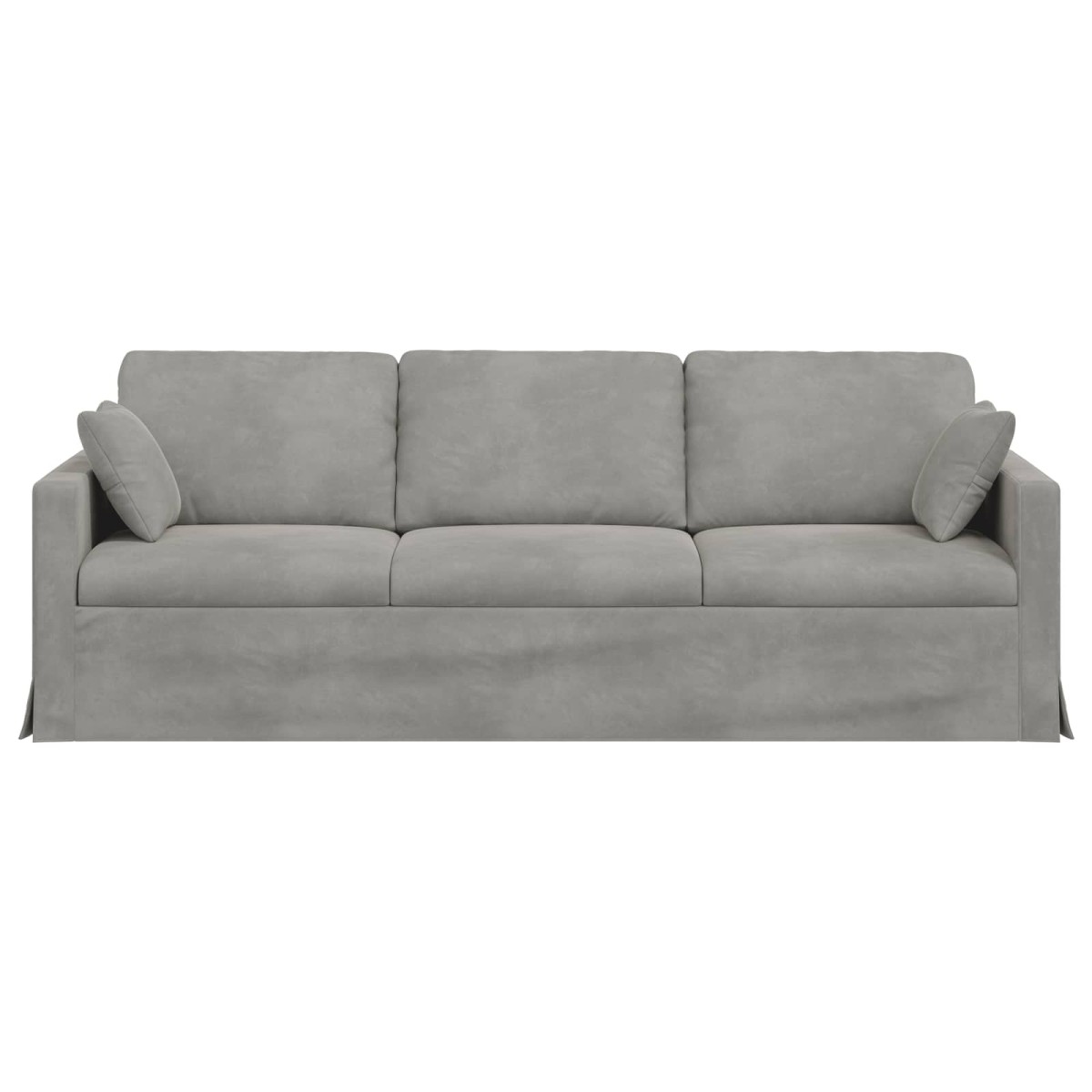 vidaXL Καναπές Ανοιχτό γκρι 228 x 78 x 80 εκ Βελούδο