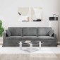 vidaXL Καναπές Σκούρο Γκρι 228 x 78 x 80 εκ Βελούδο