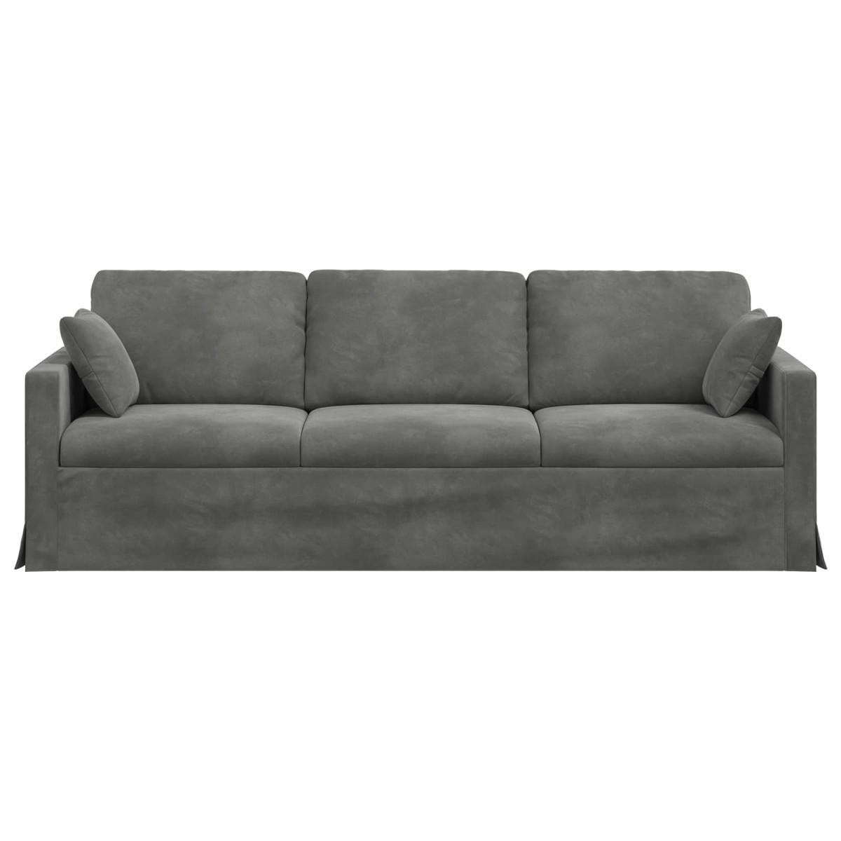 vidaXL Καναπές Σκούρο Γκρι 228 x 78 x 80 εκ Βελούδο