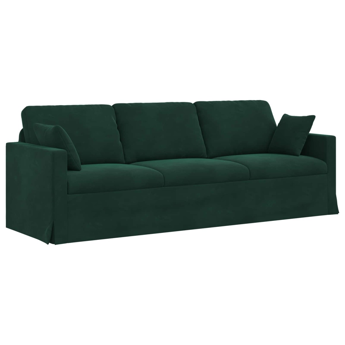 vidaXL Καναπές Σκούρο Πράσινο 228 x 78 x 80 εκ Βελούδο