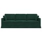 vidaXL Καναπές Σκούρο Πράσινο 228 x 78 x 80 εκ Βελούδο