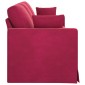 vidaXL Καναπές Κόκκινο 228 x 78 x 80 εκ Βελούδο