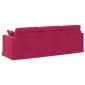 vidaXL Καναπές Κόκκινο 228 x 78 x 80 εκ Βελούδο
