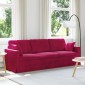 vidaXL Καναπές Κόκκινο 228 x 78 x 80 εκ Βελούδο