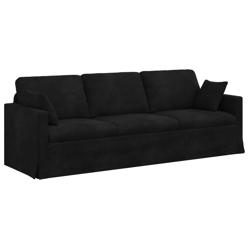 vidaXL Καναπές Μαύρο 228 x 78 x 80 εκ Βελούδο