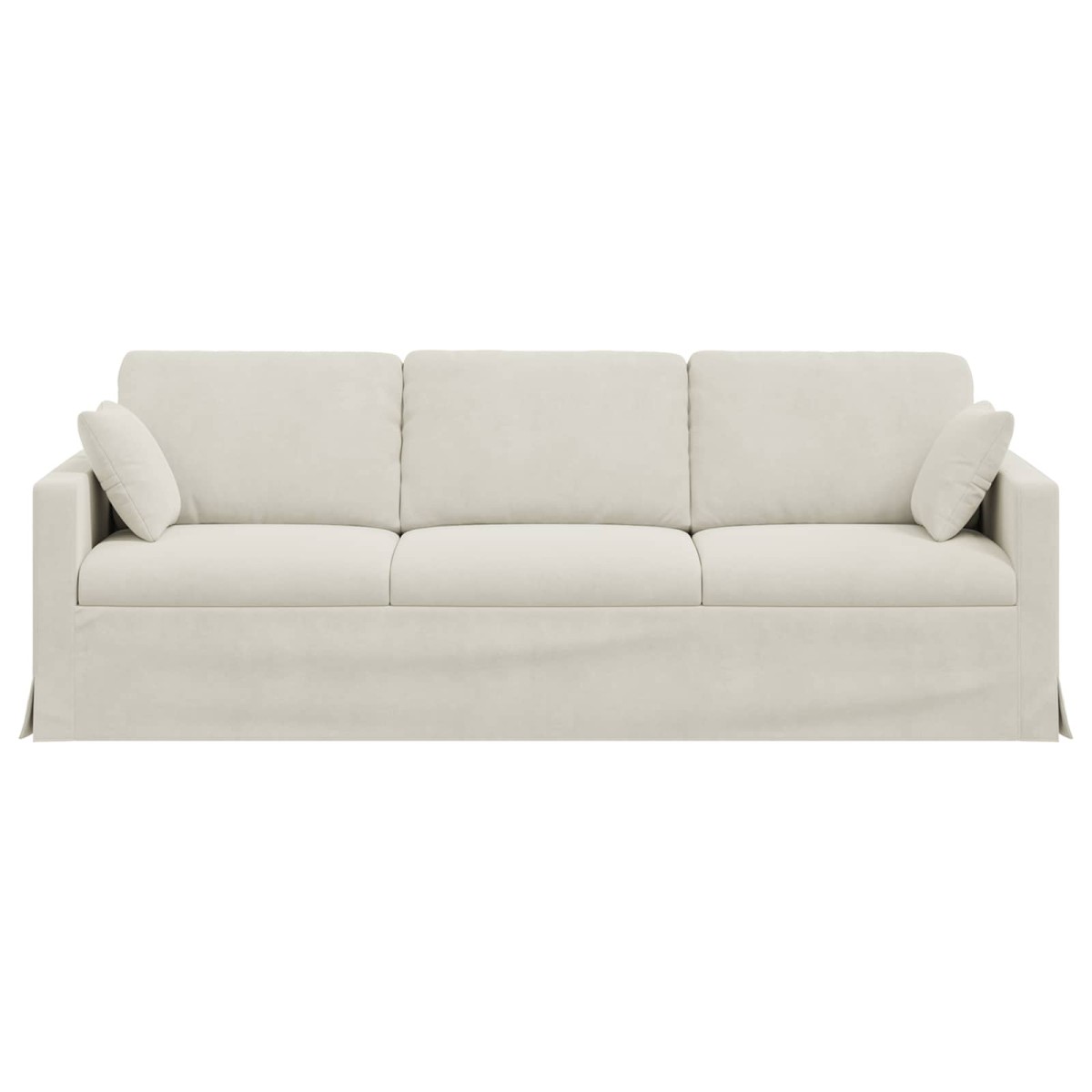 vidaXL Καναπές Κρεμ 228 x 78 x 80 εκ Βελούδο