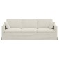 vidaXL Καναπές Κρεμ 228 x 78 x 80 εκ Βελούδο