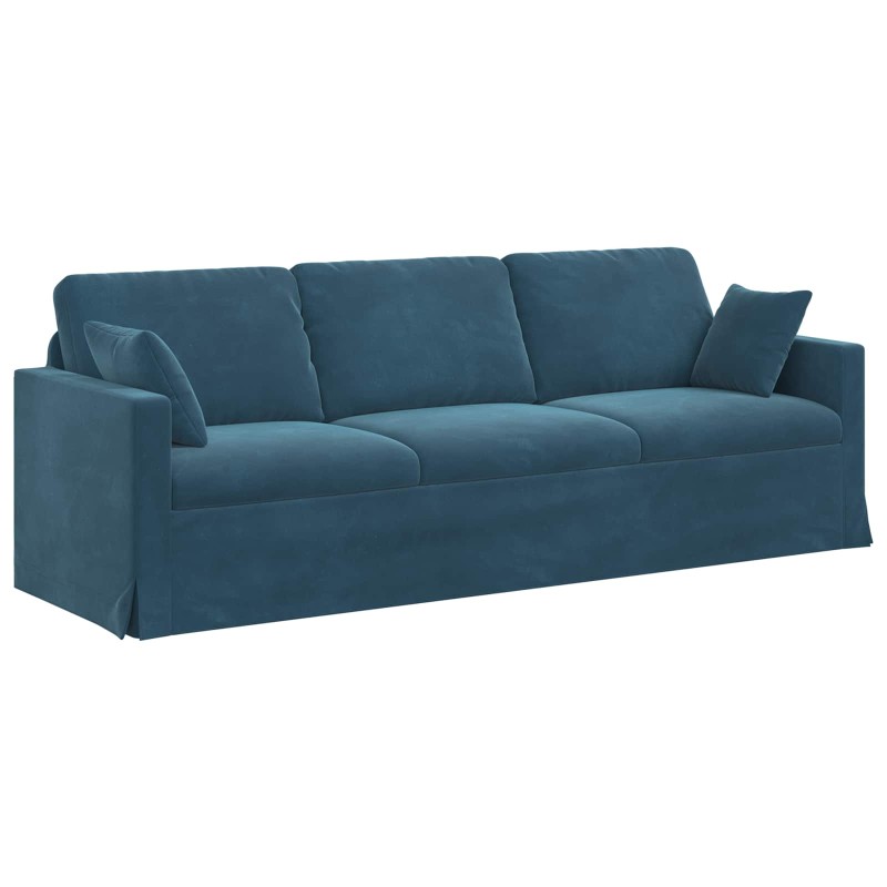 vidaXL Καναπές Μπλε 228 x 78 x 80 εκ Βελούδο