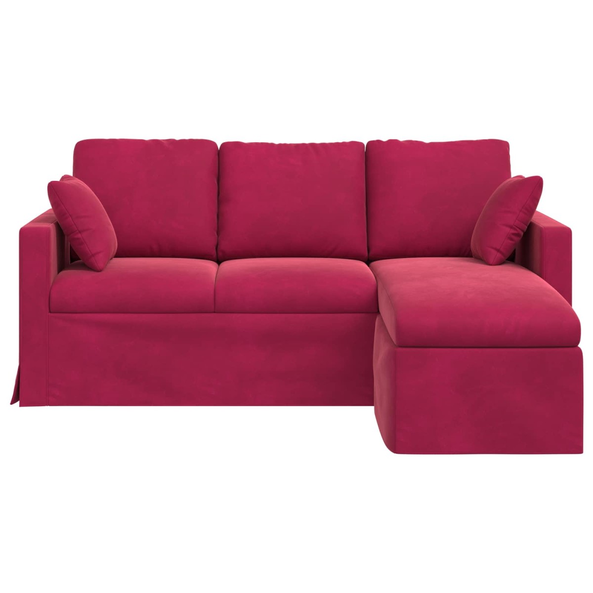 vidaXL Καναπές Κόκκινο 178 x 134 x 80 εκ Βελούδο
