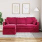 vidaXL Καναπές Κόκκινο 198 x 134 x 80 εκ Βελούδο