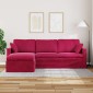 vidaXL Καναπές Κόκκινο 228 x 134 x 80 εκ Βελούδο