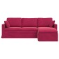 vidaXL Καναπές Κόκκινο 228 x 134 x 80 εκ Βελούδο