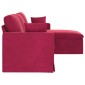 vidaXL Καναπές Κόκκινο 228 x 134 x 80 εκ Βελούδο