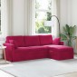 vidaXL Καναπές Κόκκινο 228 x 134 x 80 εκ Βελούδο