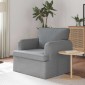 vidaXL Καναπές Ανοιχτό γκρι 84 x 80 x 85 εκ ύφασμα