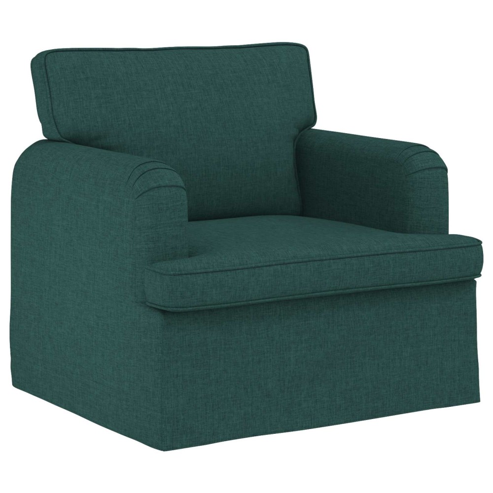 vidaXL Καναπές Σκούρο Πράσινο 84 x 80 x 85 εκ ύφασμα