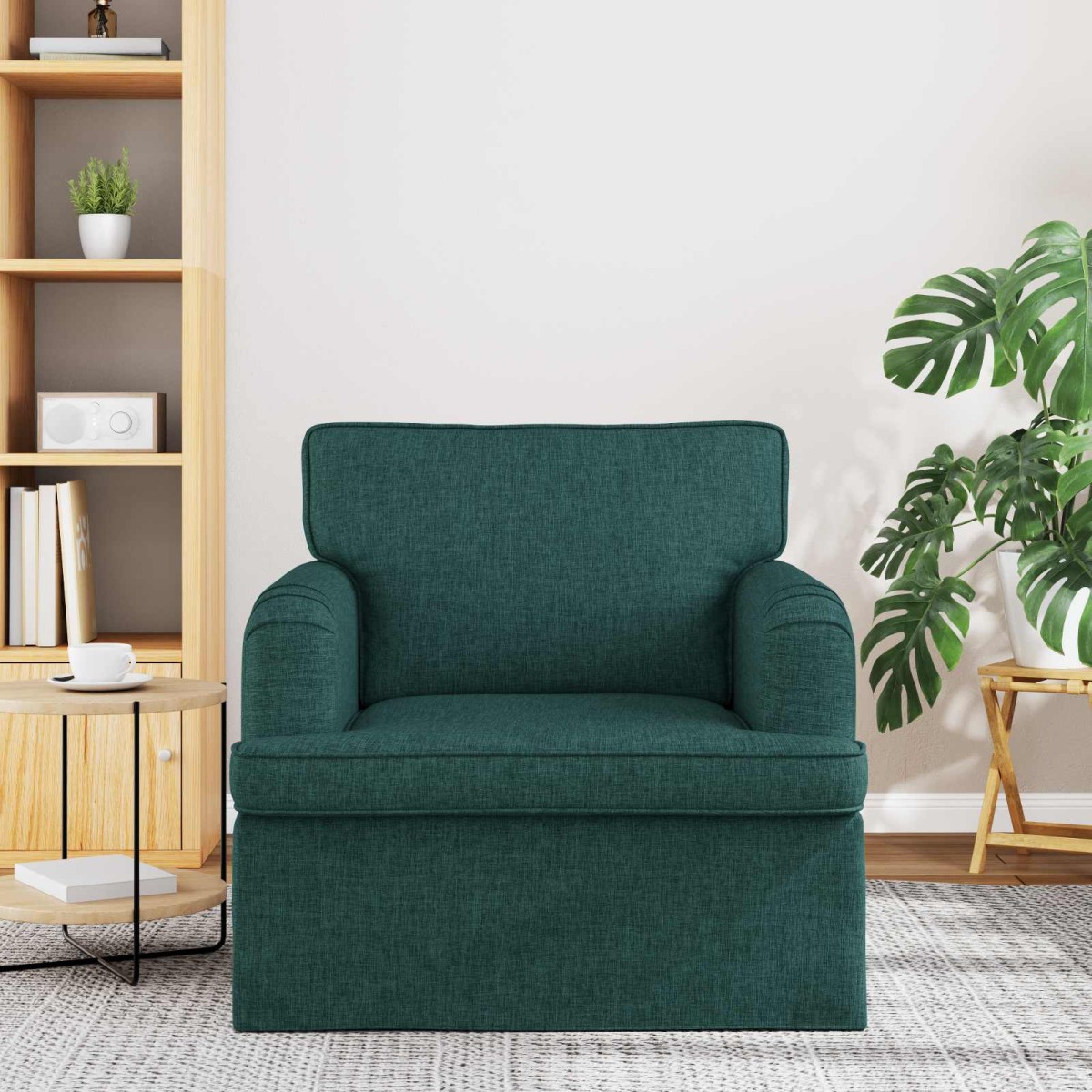 vidaXL Καναπές Σκούρο Πράσινο 84 x 80 x 85 εκ ύφασμα