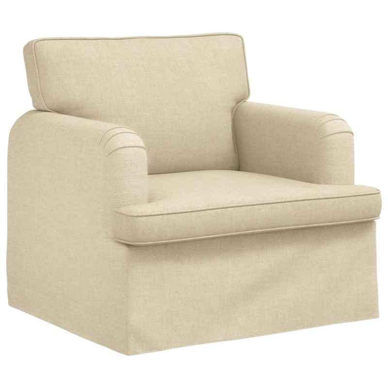 vidaXL Καναπές Κρεμ 84 x 80 x 85 εκ ύφασμα