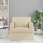 vidaXL Καναπές Κρεμ 84 x 80 x 85 εκ ύφασμα