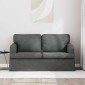 vidaXL Καναπές Σκούρο Γκρι 144 x 80 x 85 εκ ύφασμα