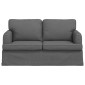 vidaXL Καναπές Σκούρο Γκρι 144 x 80 x 85 εκ ύφασμα