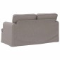 vidaXL Καναπές Taupe 144 x 80 x 85 εκ ύφασμα
