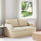 vidaXL Καναπές Κρεμ 144 x 80 x 85 εκ ύφασμα
