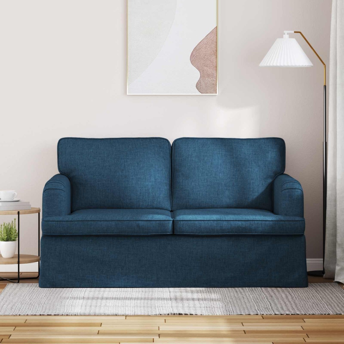 vidaXL Καναπές Μπλε 144 x 80 x 85 εκ ύφασμα