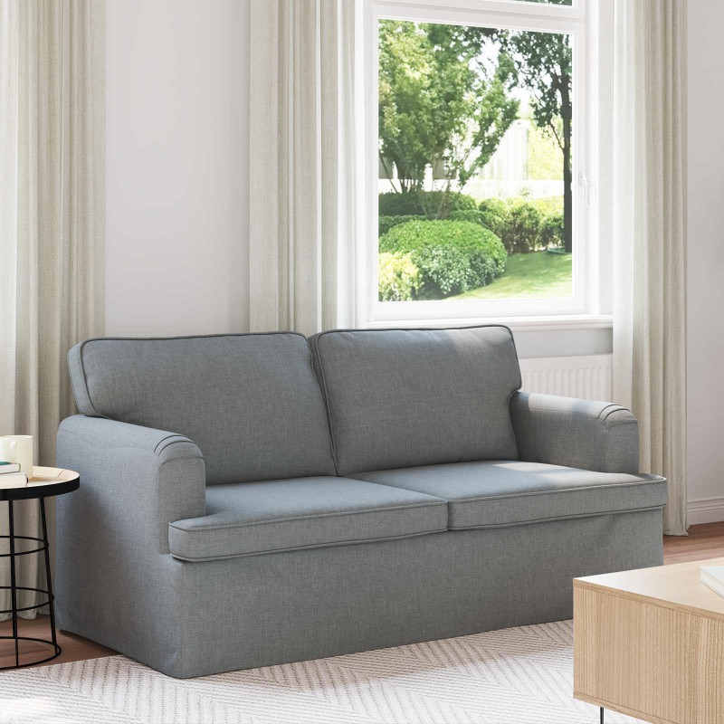 vidaXL Καναπές Ανοιχτό γκρι 162 x 80 x 85 εκ ύφασμα