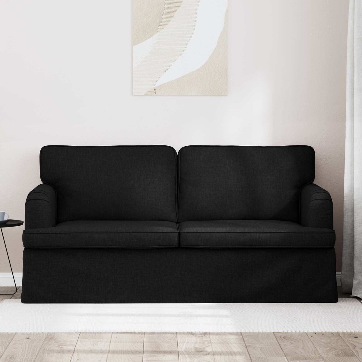 vidaXL Καναπές Μαύρο 162 x 80 x 85 εκ ύφασμα
