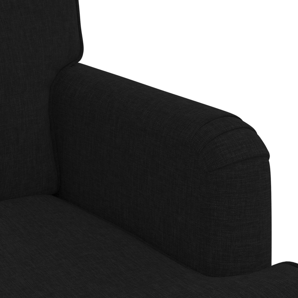 vidaXL Καναπές Μαύρο 162 x 80 x 85 εκ ύφασμα