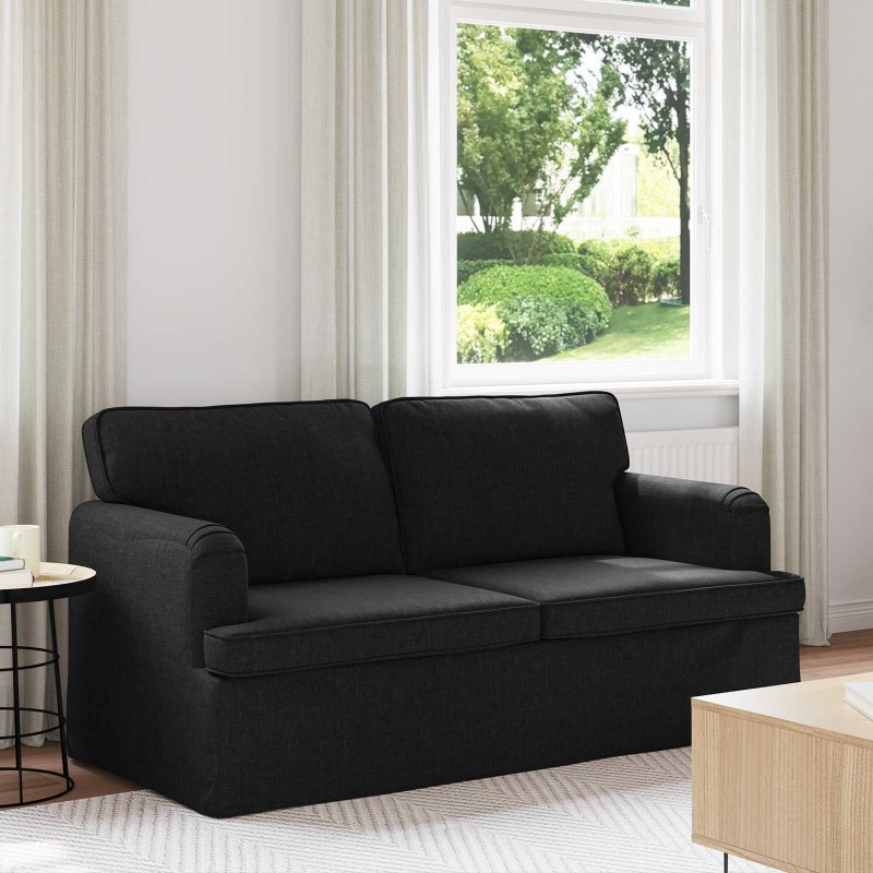 vidaXL Καναπές Μαύρο 162 x 80 x 85 εκ ύφασμα