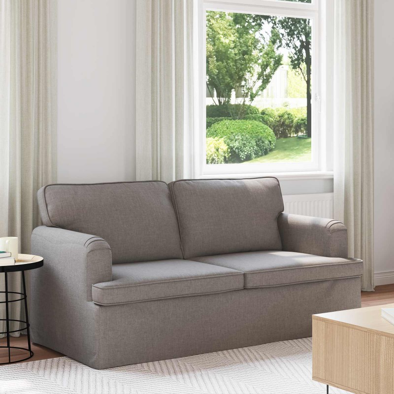 vidaXL Καναπές Taupe 162 x 80 x 85 εκ ύφασμα