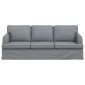 vidaXL Καναπές Ανοιχτό γκρι 201 x 80 x 85 εκ ύφασμα