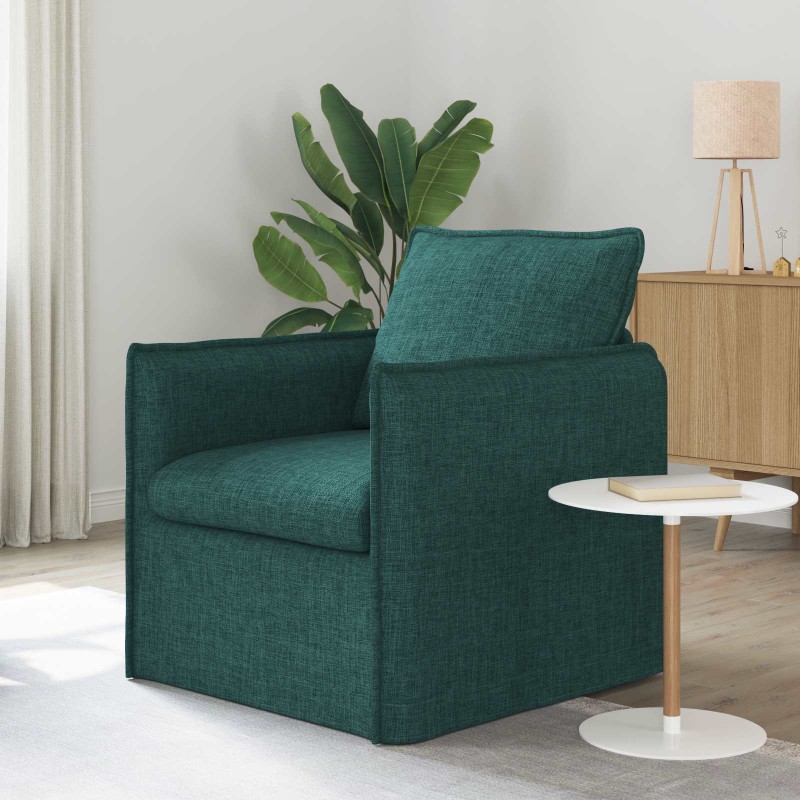 vidaXL Καναπές Σκούρο Πράσινο 75 x 82 x 85 εκ ύφασμα