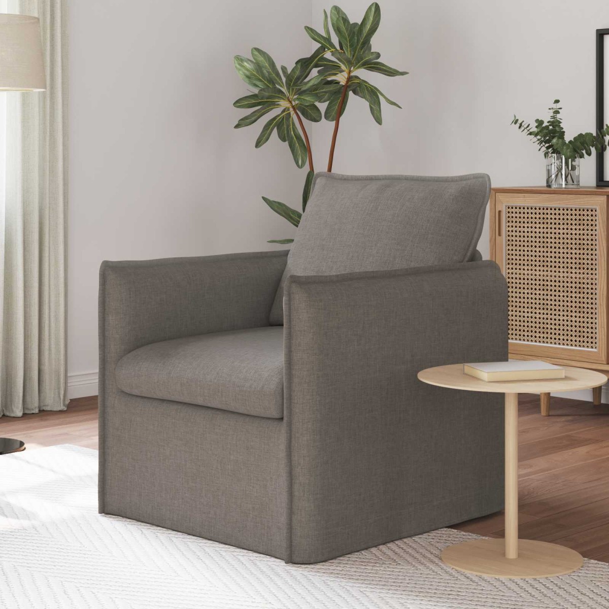 vidaXL Καναπές Taupe 75 x 82 x 85 εκ ύφασμα